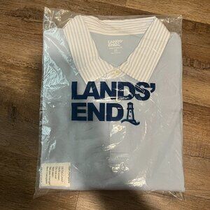LANDS' END MENS MESH POLO SHIRT